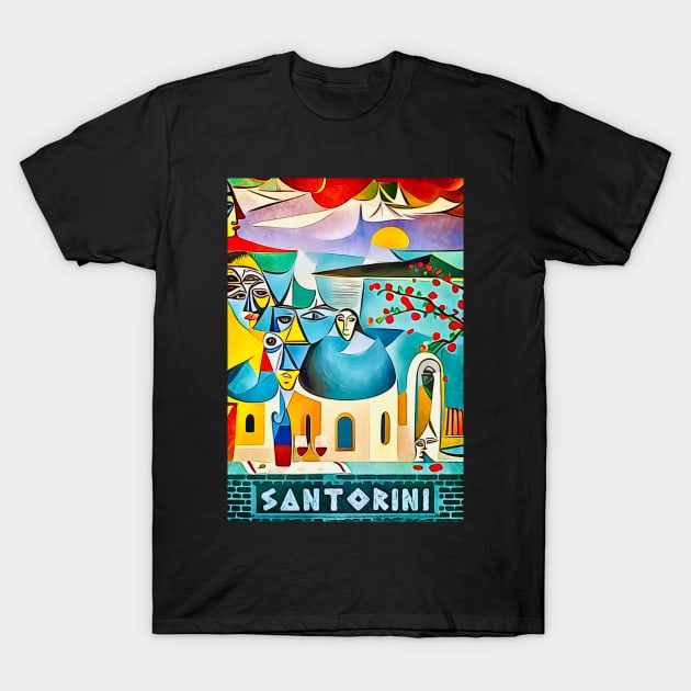 Santorini, Globetrotter T-Shirt by Zamart20